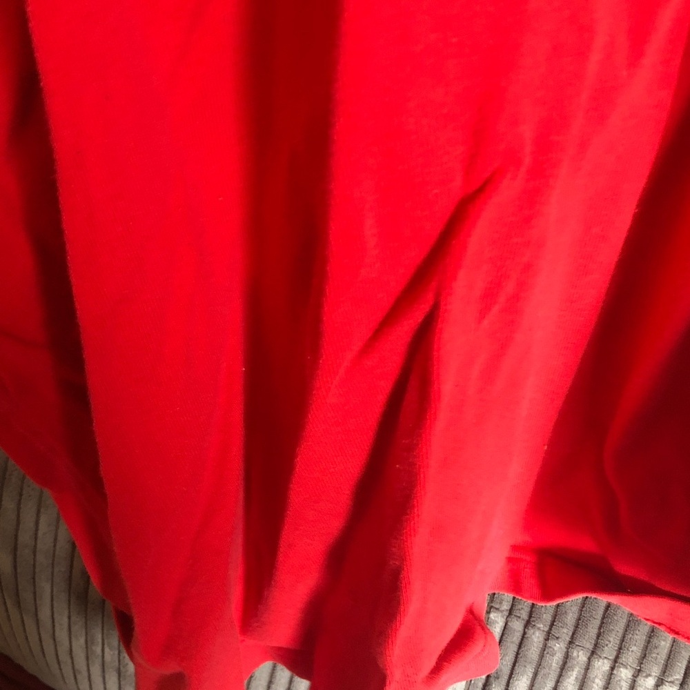 Marithe Francois Girbaud Red Crewneck with Charcoal Trim - Picture 3 of 7
